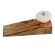 Cream Wheel Flower Ceramic Wooden Door Stopper